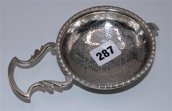 Silver Georgian lemon strainer